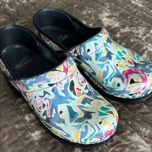Dansko Multicolor Patterned clogs